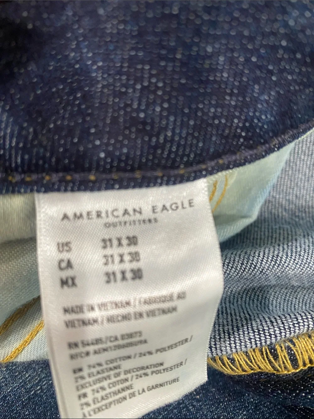 American Eagle Outfitters Men's Indigo Straight Jeans - Picture 3 of 4